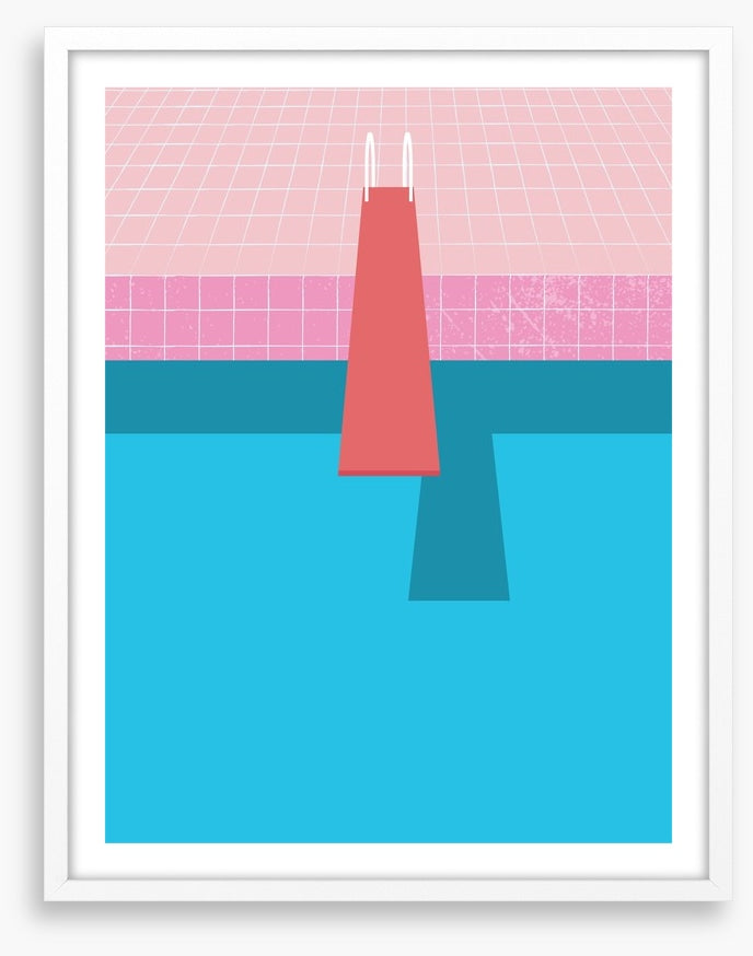 The red diving board