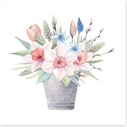Silver pot bouquet
