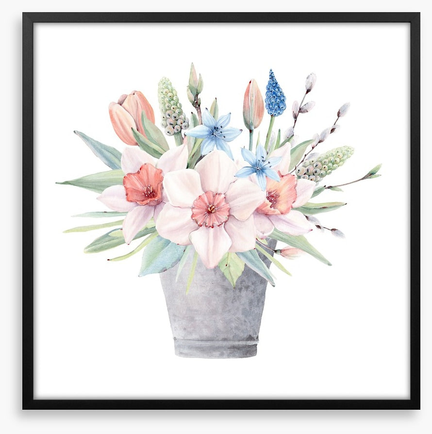 Silver pot bouquet