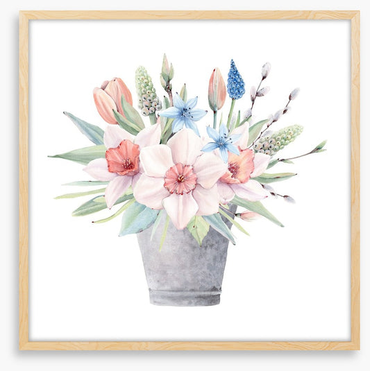 Silver pot bouquet