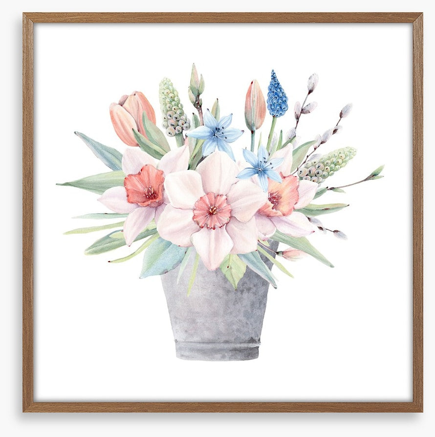 Silver pot bouquet