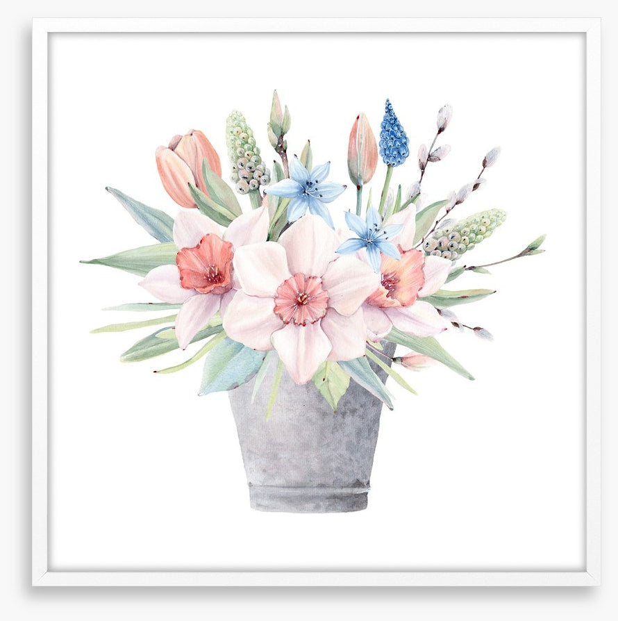 Silver pot bouquet