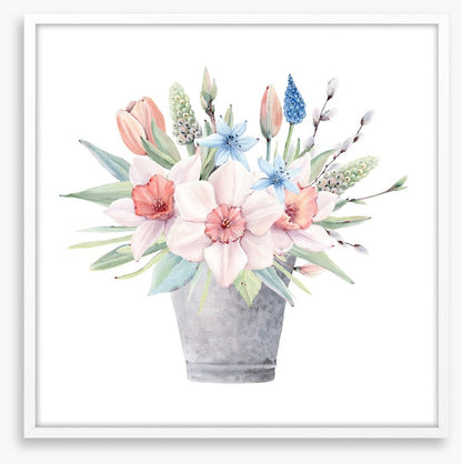 Silver pot bouquet