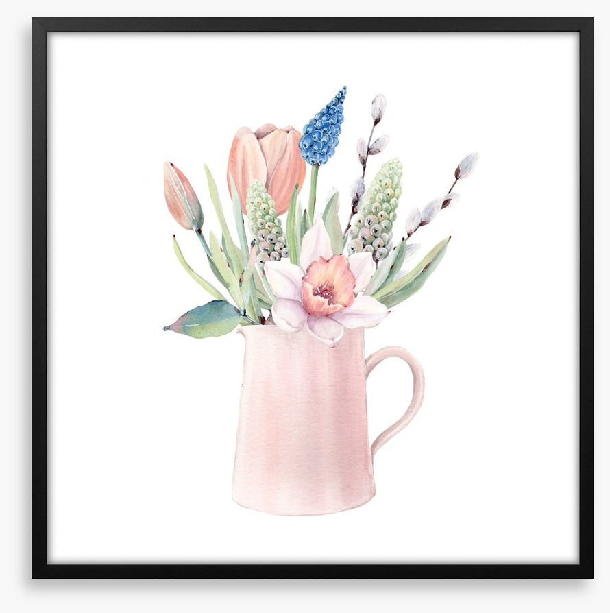 Pink jug bouquet