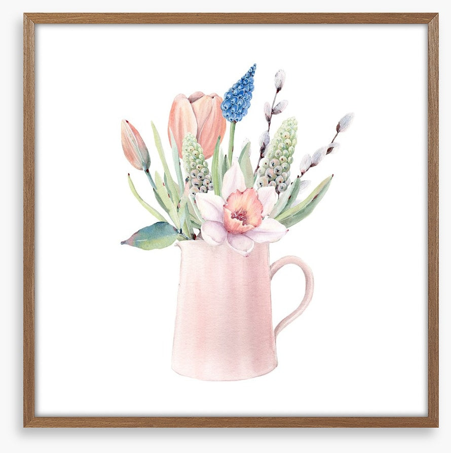 Pink jug bouquet