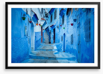 Blue city steps