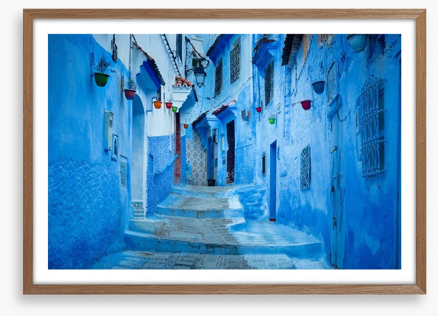 Blue city steps