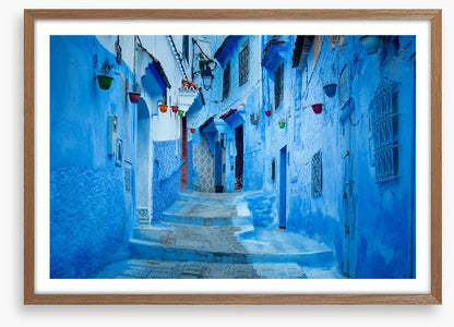 Blue city steps