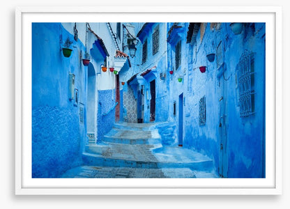 Blue city steps