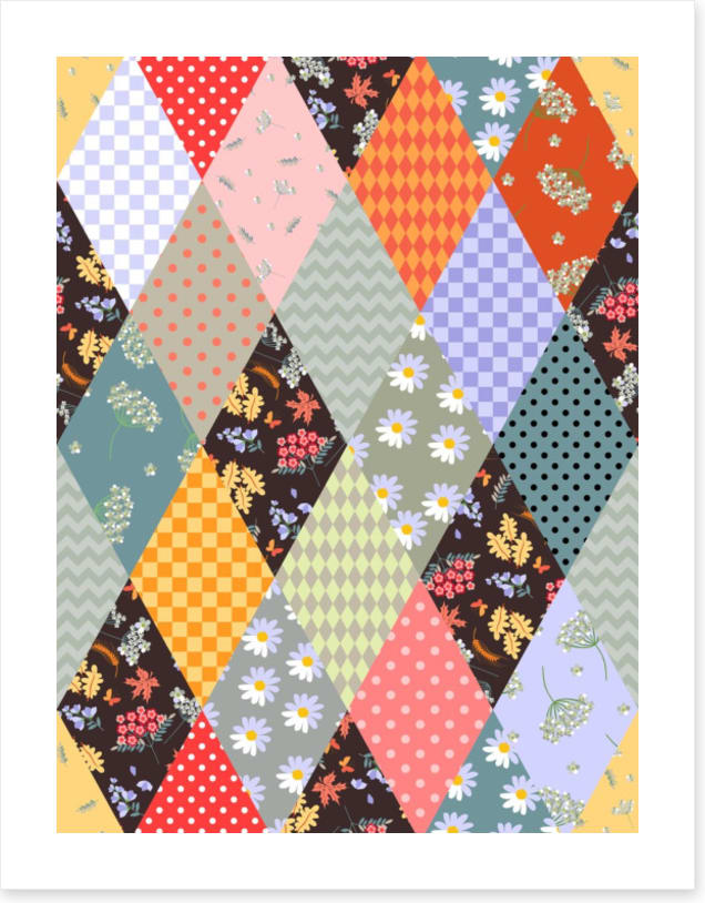 Rhombus fall patchwork