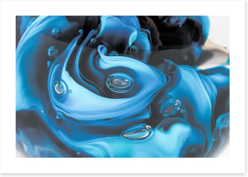 Droplets in blue