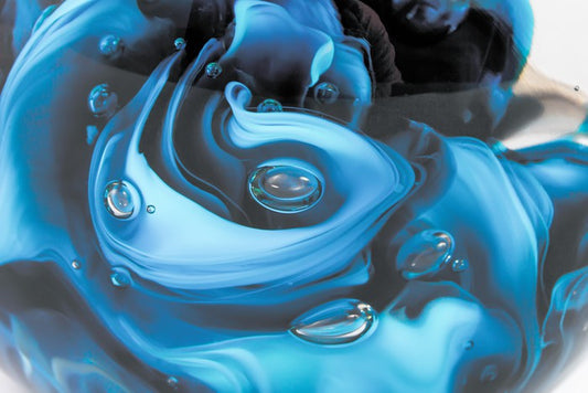 Droplets in blue