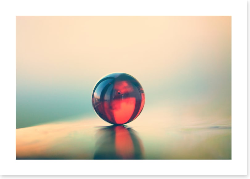 One red marble
