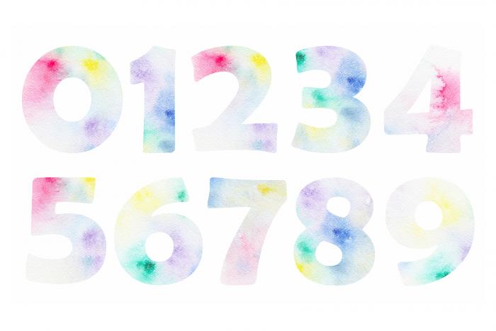 Stritched Out Numbers Ten Numbers | Stretched Canvas – Wall Art Prints