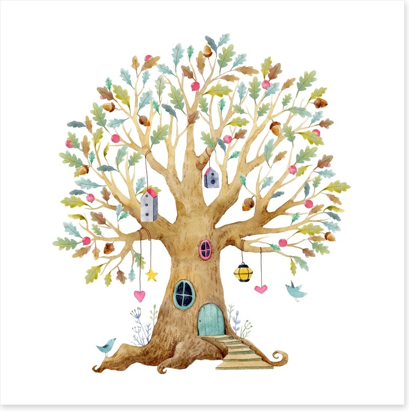 In the acorn tree