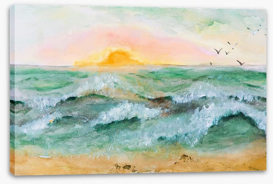 Sea green sunset