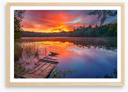 Lake on fire