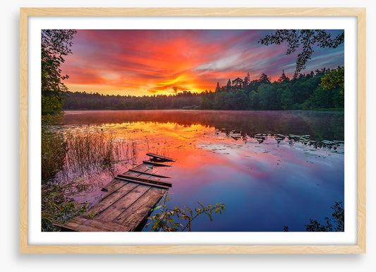 Lake on fire