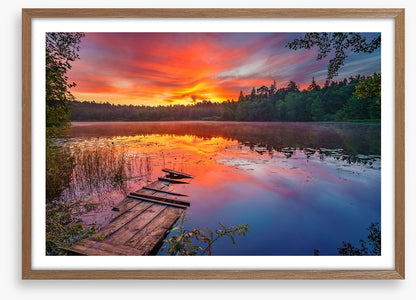 Lake on fire