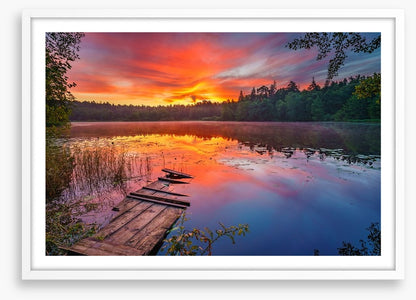Lake on fire