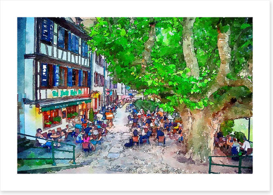 The cafe street
