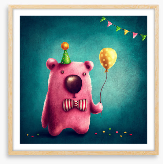 Pink party bear