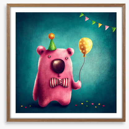 Pink party bear