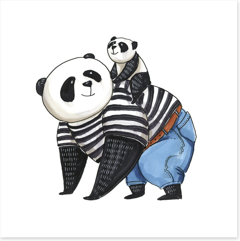 Panda back ride