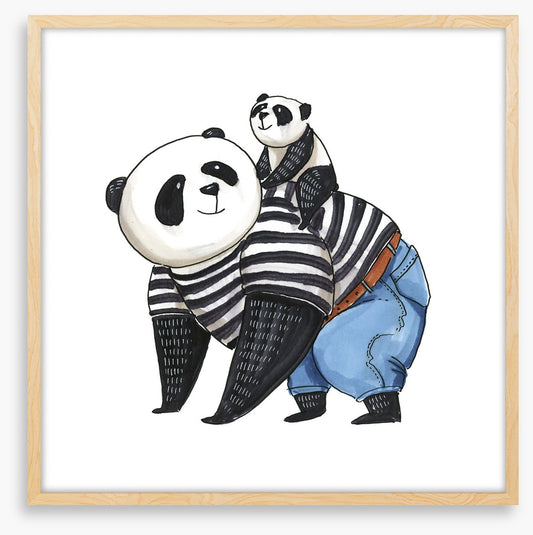 Panda back ride