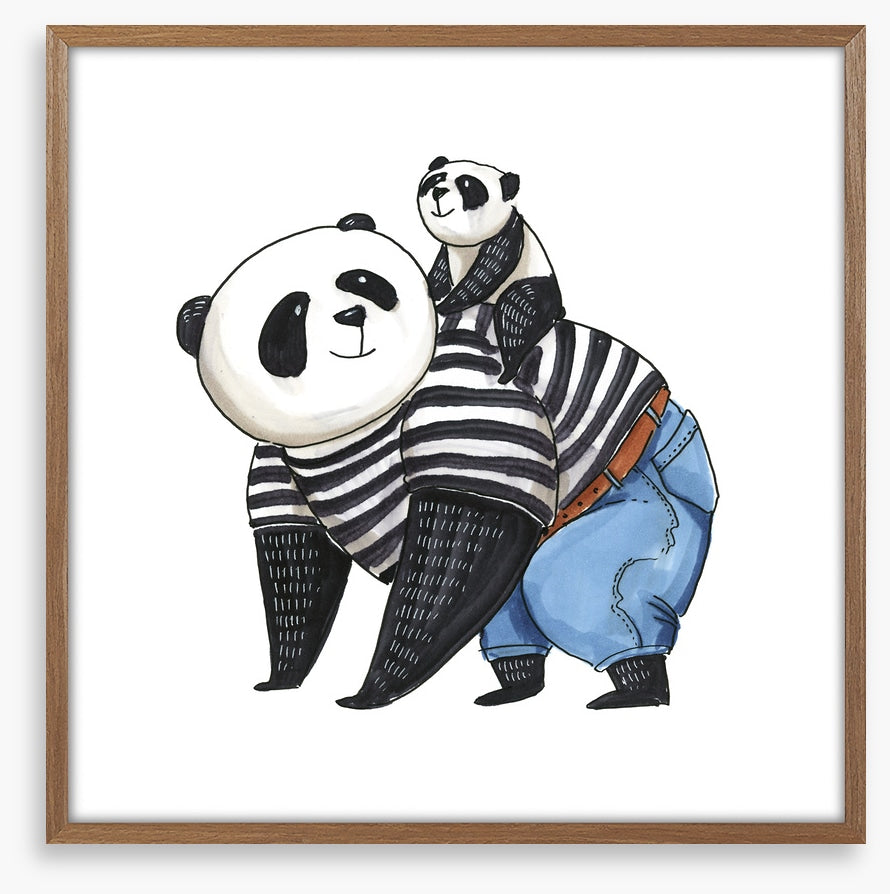Panda back ride