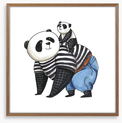 Panda back ride