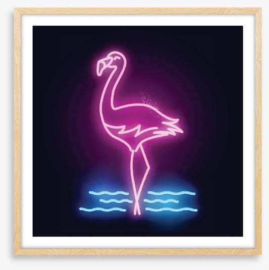 Neon flamingo