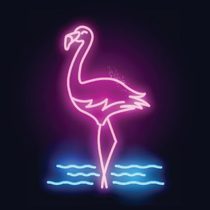 Neon flamingo