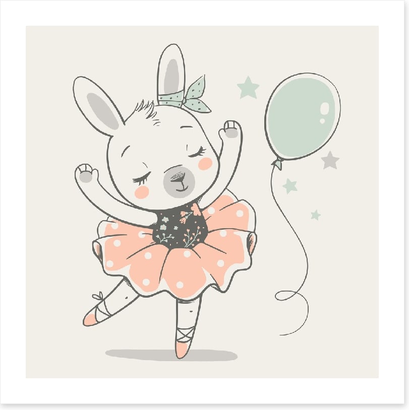 Bunny balloon ballerina