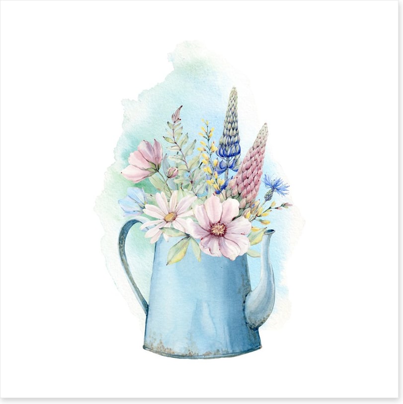 Watering can bouquet