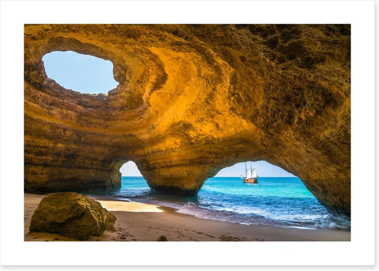 In the coastal cave