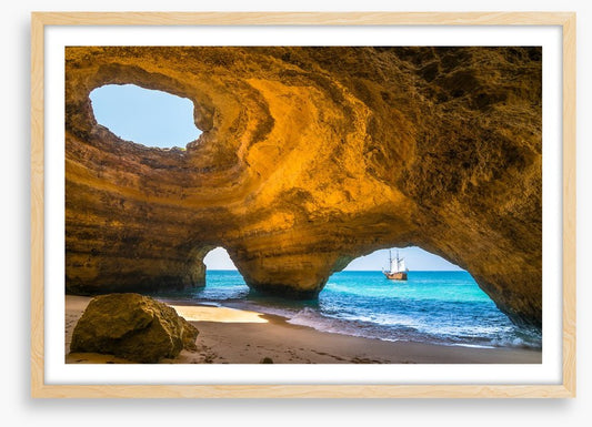 In the coastal cave