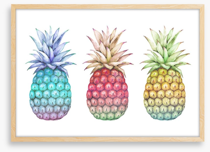 Three pineapples more