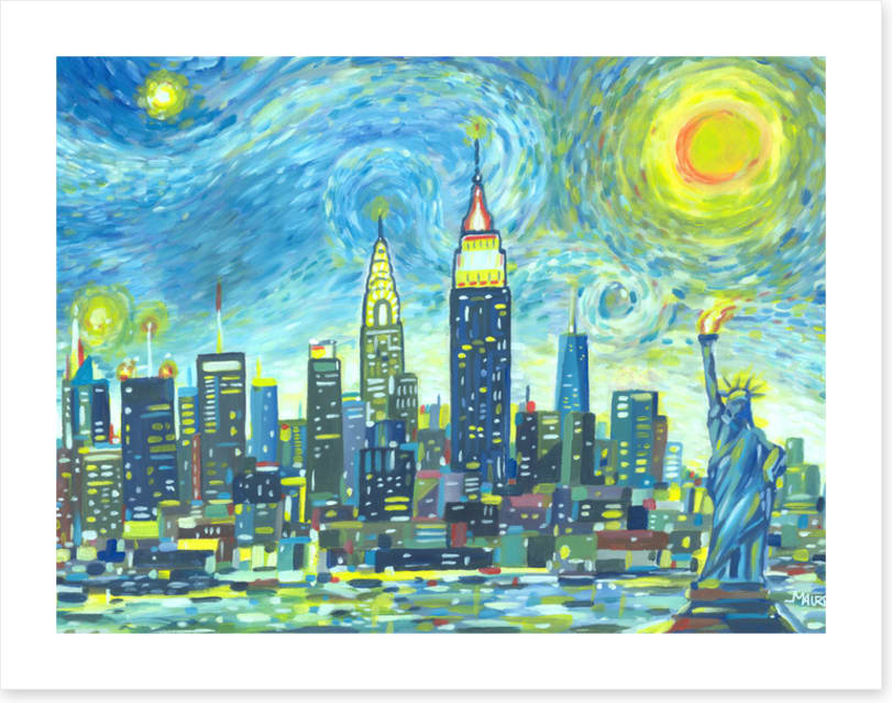 Manhattan starry sky