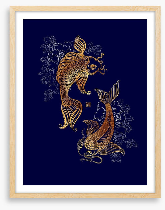 Dancing koi