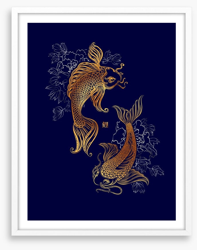 Dancing koi
