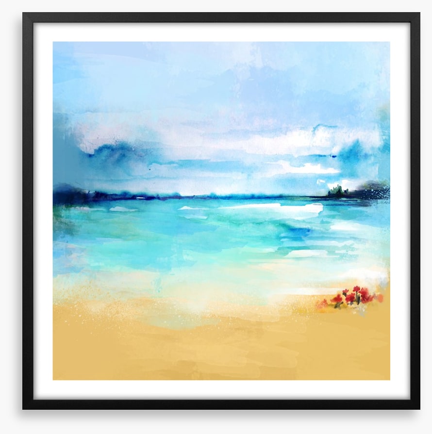 Flowers by the sea