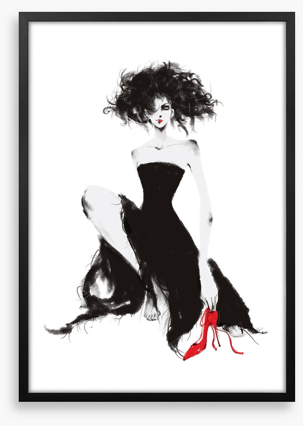 One red shoe