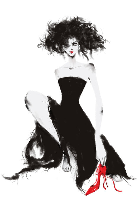 One red shoe
