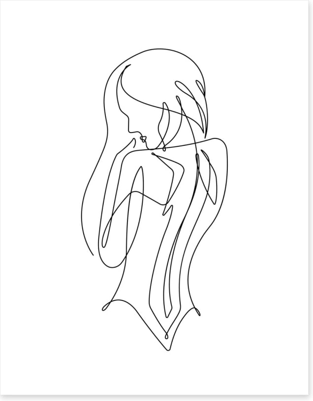 Lines of a woman