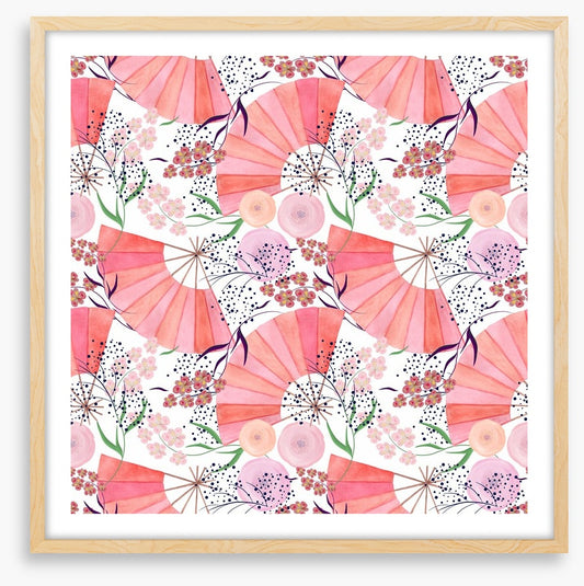 Floral folding fans