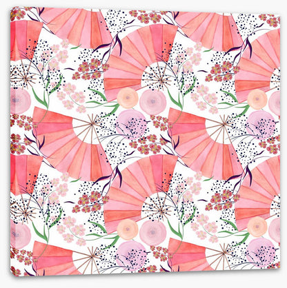 Floral folding fans