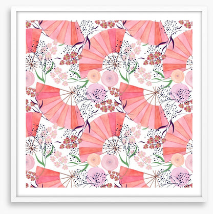 Floral folding fans