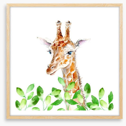 Green leaf giraffe
