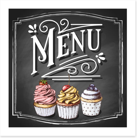 Cupcake menu